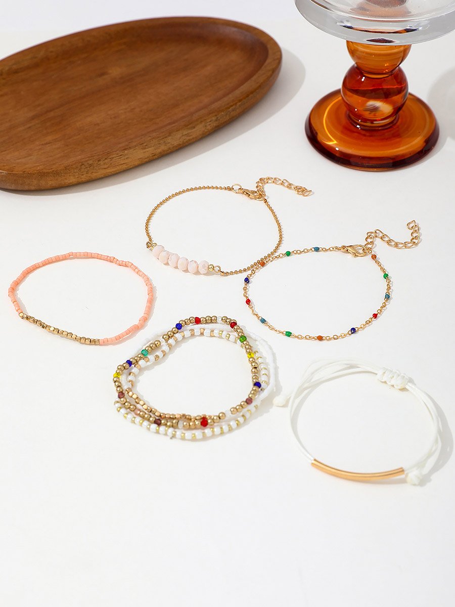 Set of 7 - Assorted Beaded Bracelets