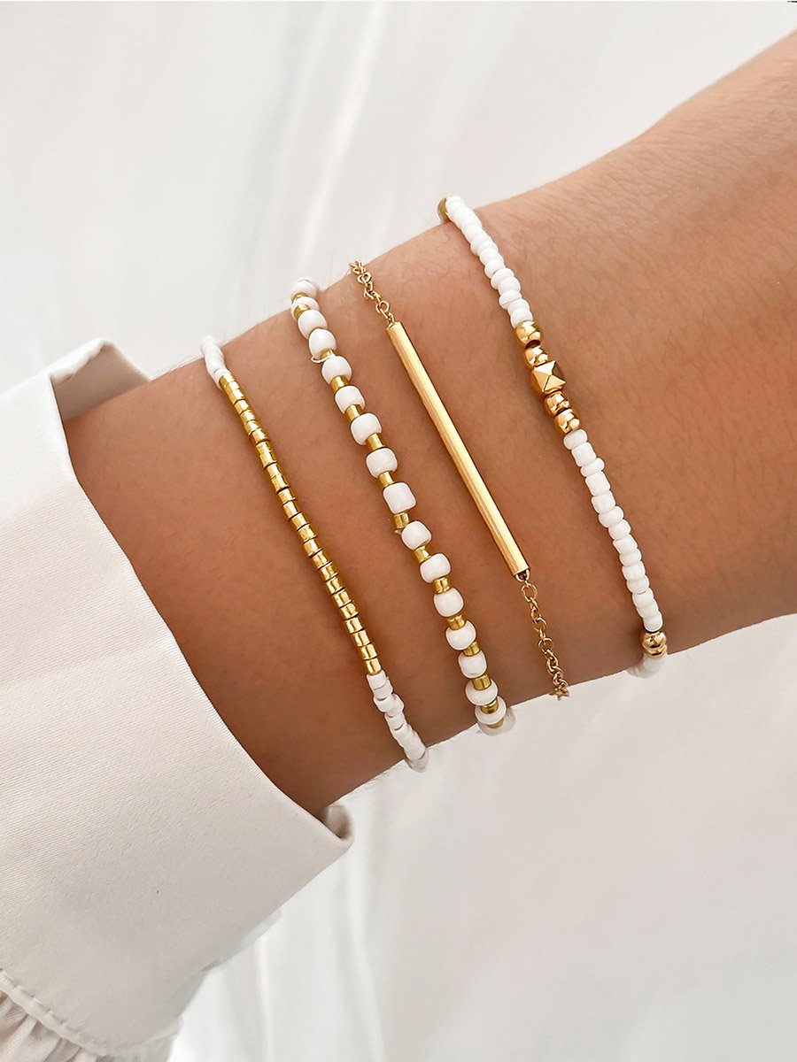 Set of 4 - Assorted Beaded Bracelets