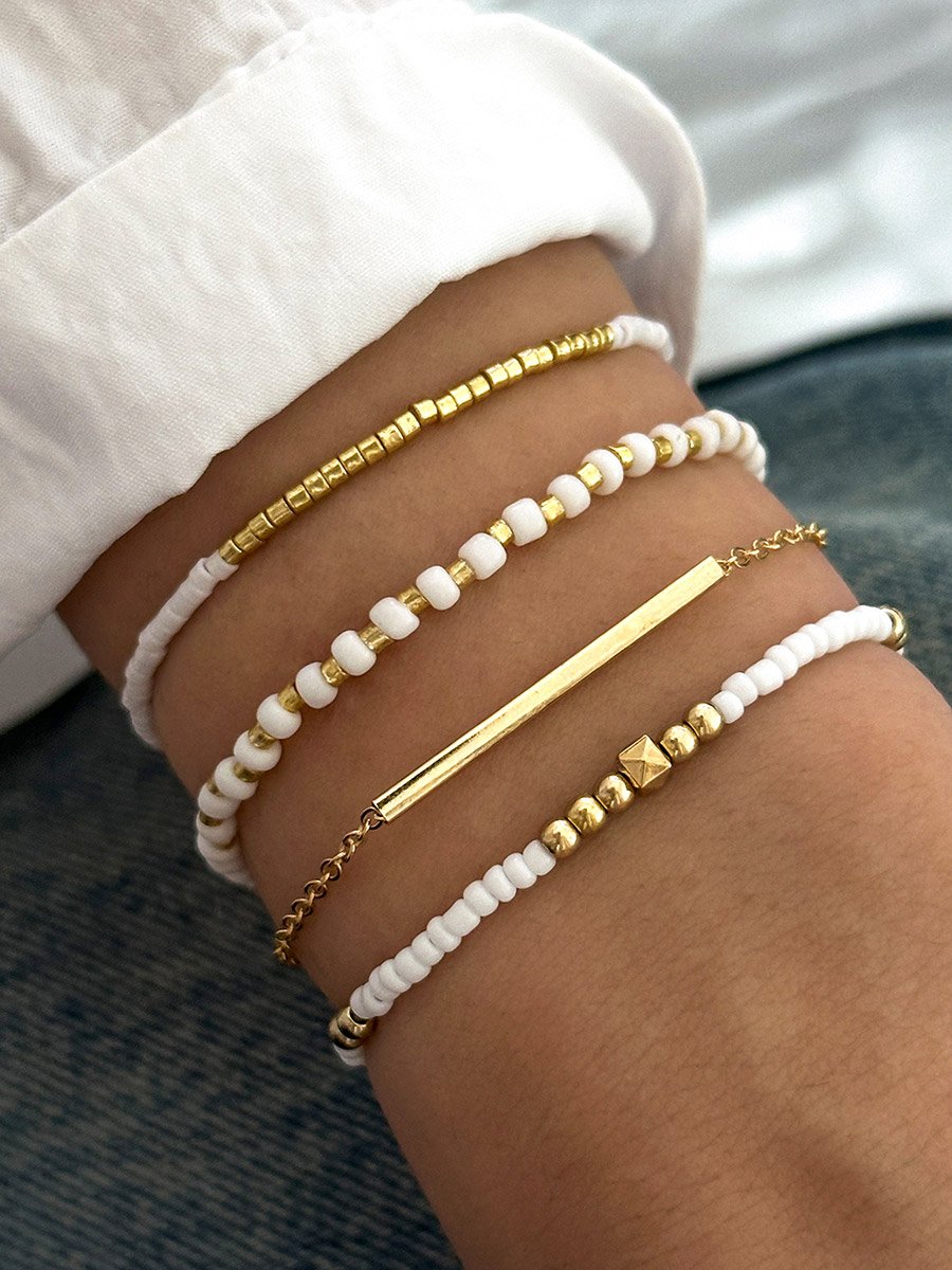 Set of 4 - Assorted Beaded Bracelets