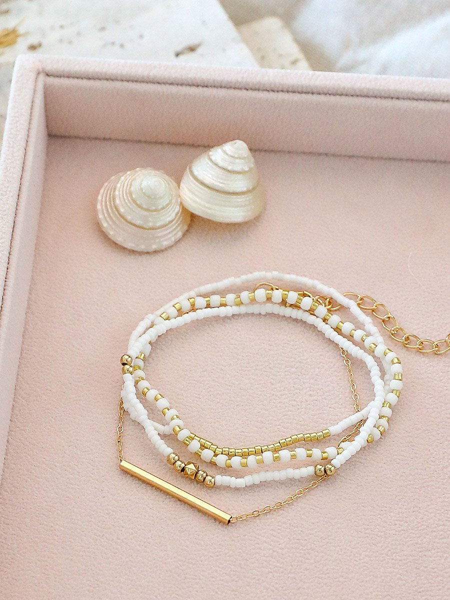 Set of 4 - Assorted Beaded Bracelets