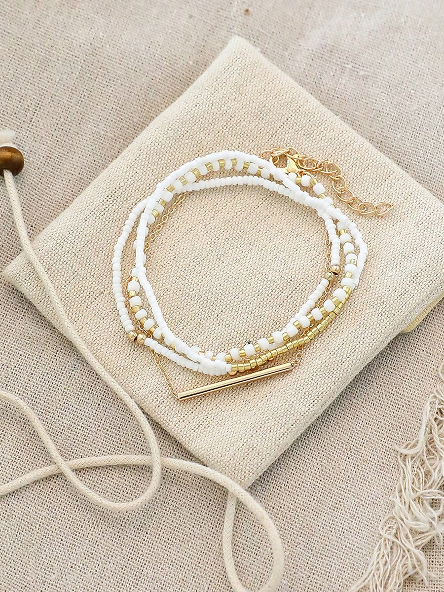 Set of 4 - Assorted Beaded Bracelets
