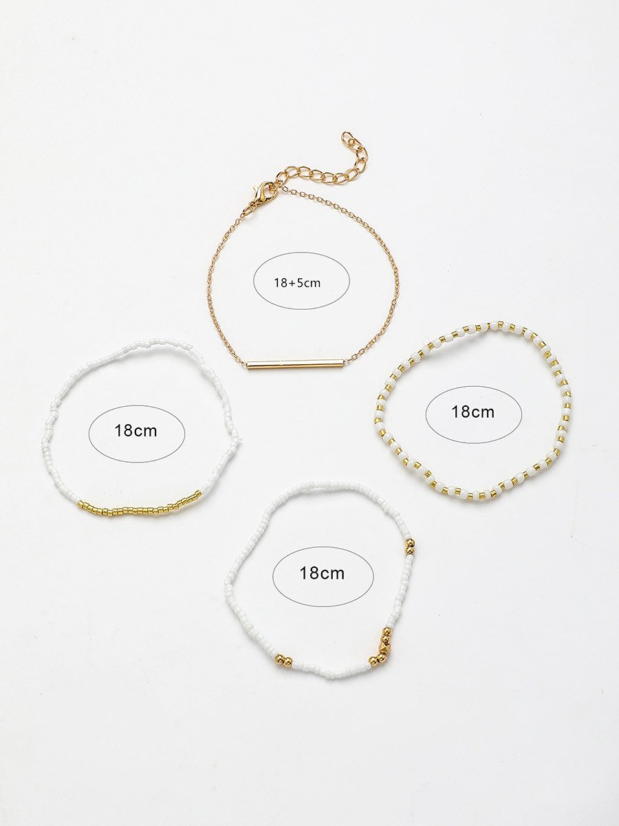 Set of 4 - Assorted Beaded Bracelets