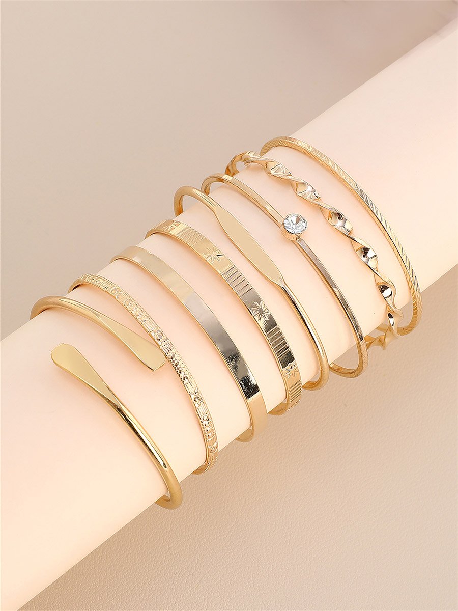 Set of 8 - Assorted Cuff Bracelets