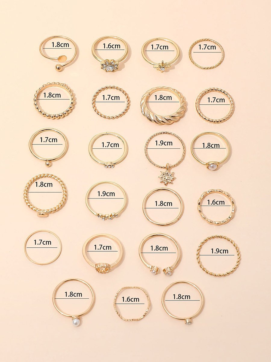 طقم من 23 خاتم كاجوال