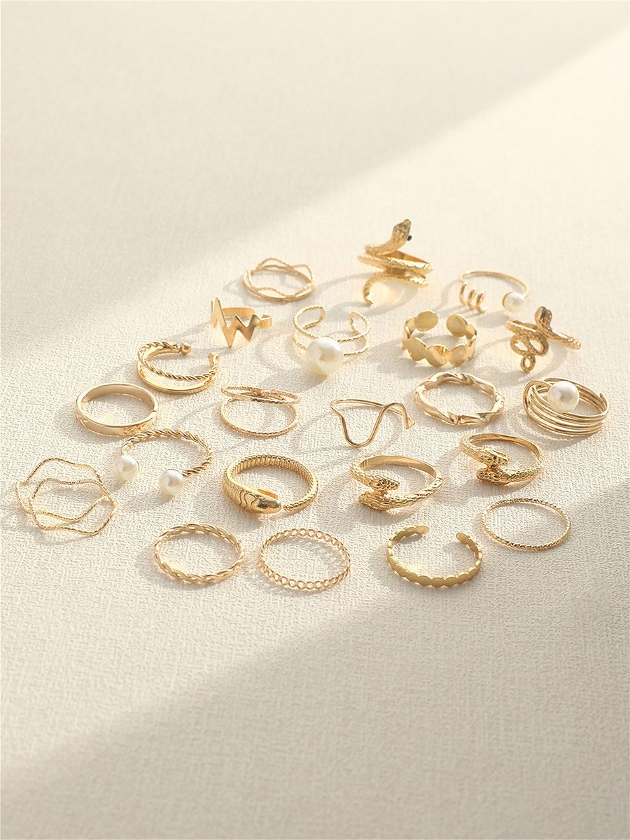 Set of 23 - Assorted Embellished Rings