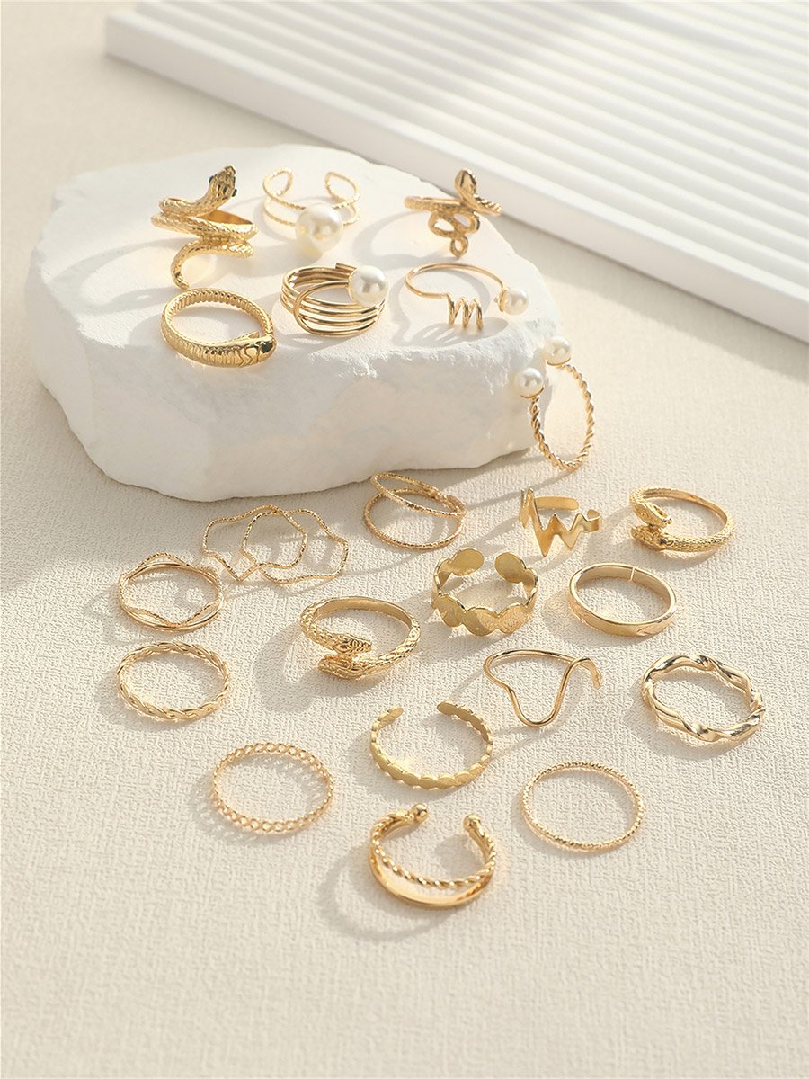 Set of 23 - Assorted Embellished Rings
