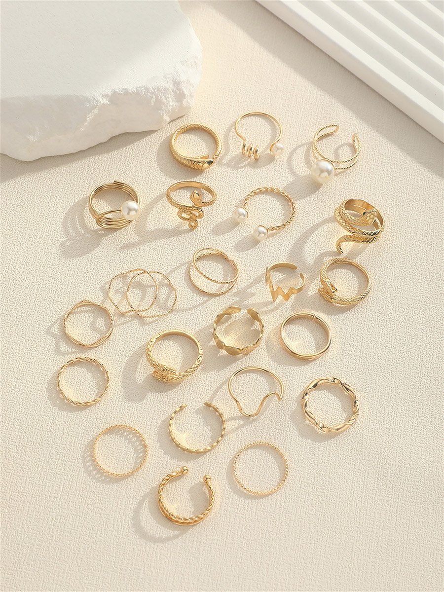 Set of 23 - Assorted Embellished Rings