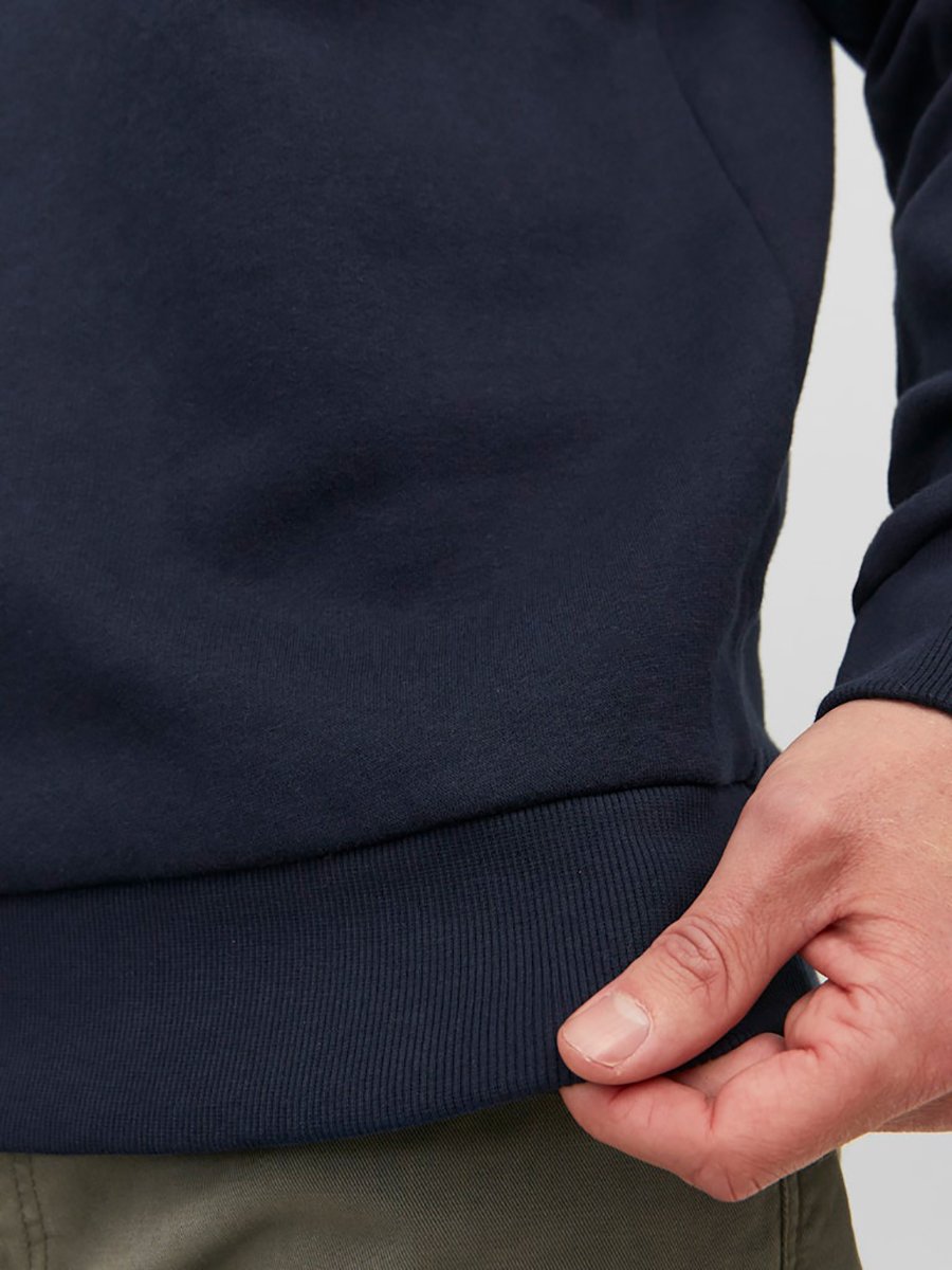 Navy Blue Basic Crew Neck Sweatshirt