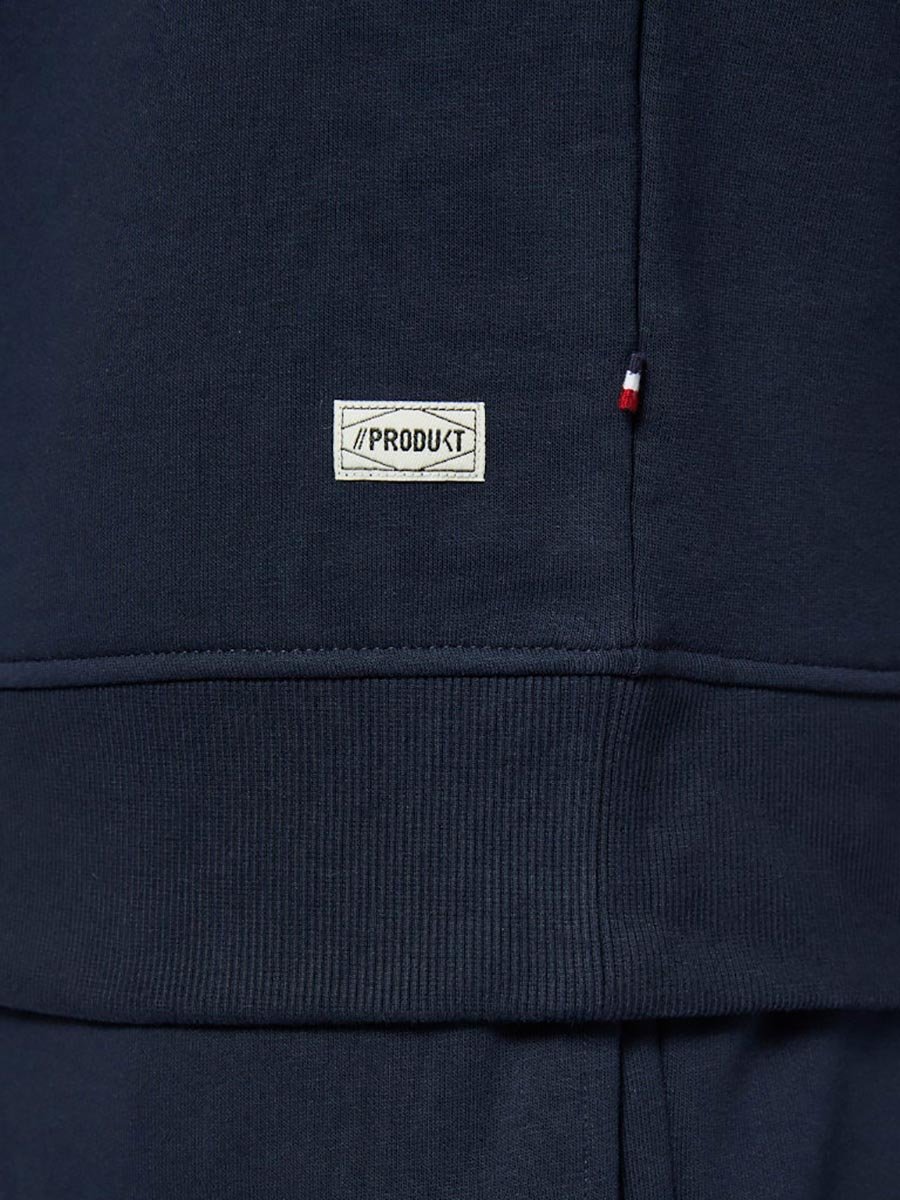 Navy Blue Basic Crew Neck Sweatshirt