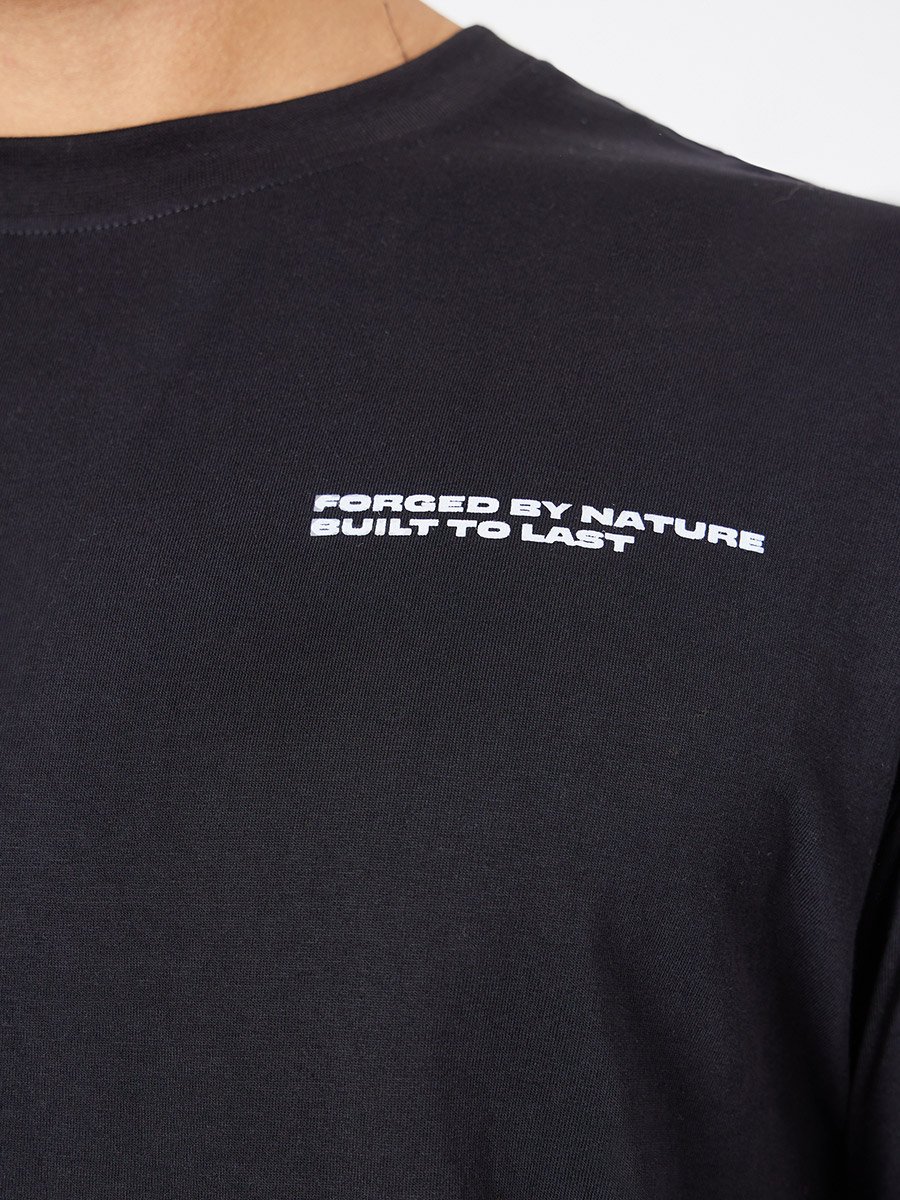 Men Black Graphic Print Oversized T-Shirt