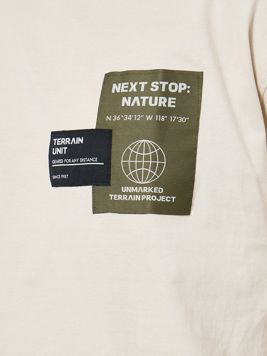 Men Oversized Chest Patch Detail T-Shirt