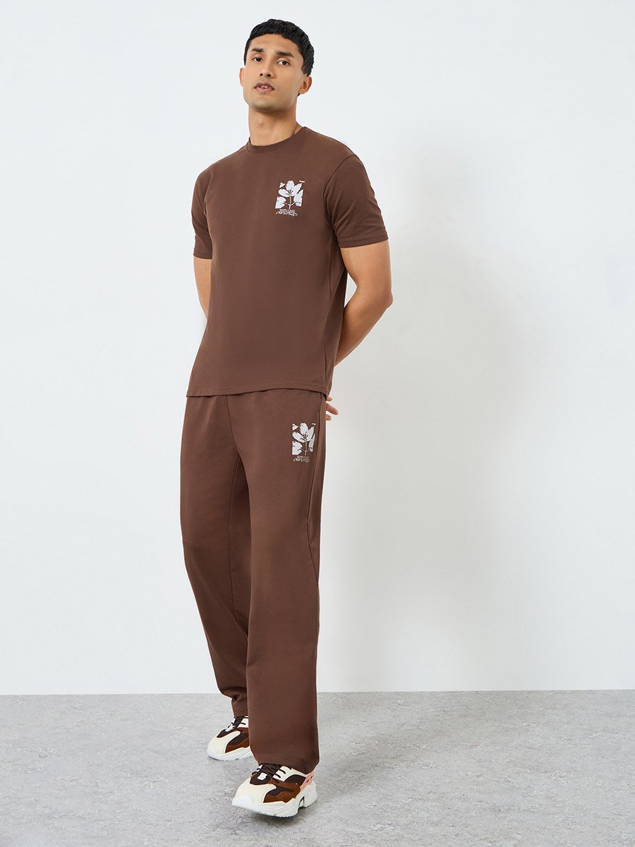 Men Relaxed Fit T-Shirt and Joggers Co-Ords