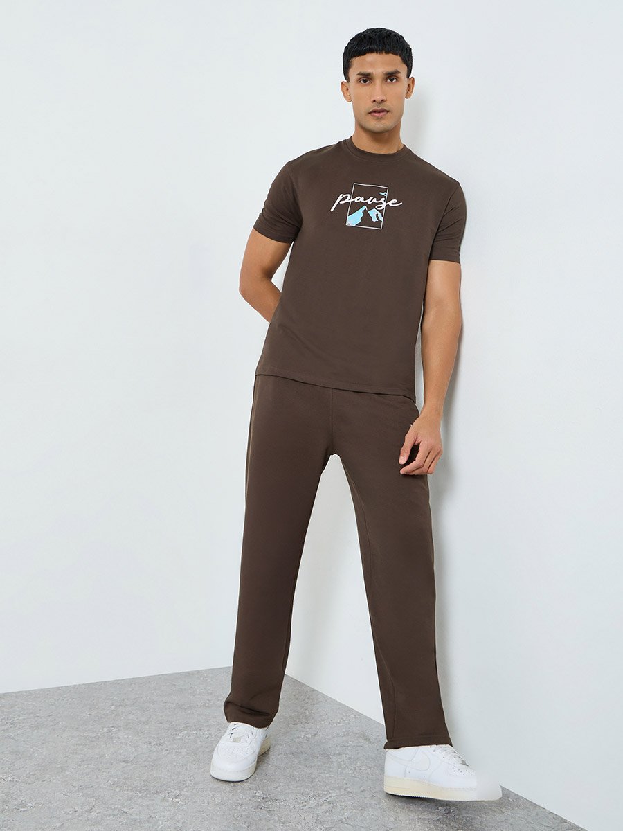 Men Relaxed Fit T-Shirt and Joggers Co-Ords