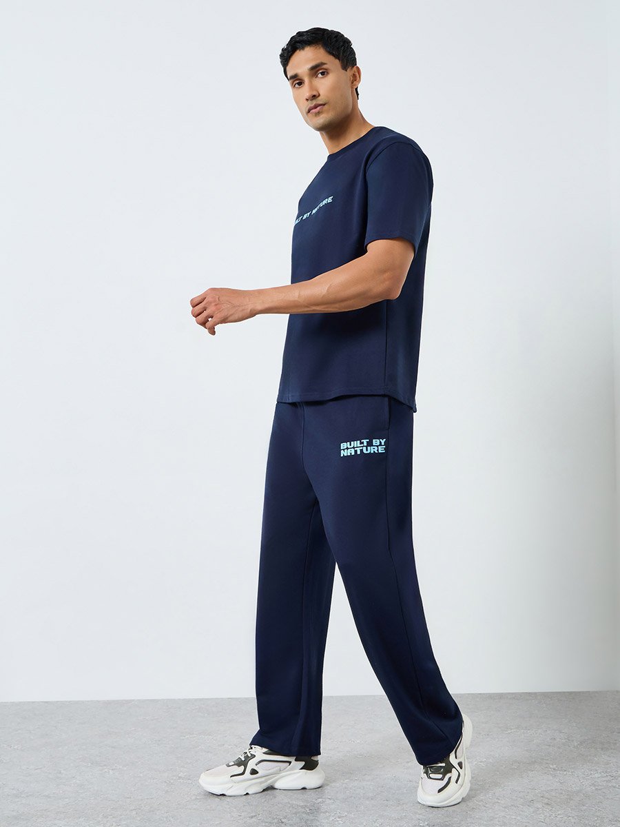 Men Slogan Print T-Shirt and Joggers Co-Ords