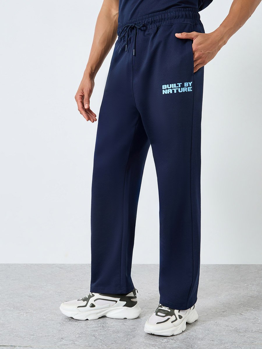 Men Slogan Print T-Shirt and Joggers Co-Ords