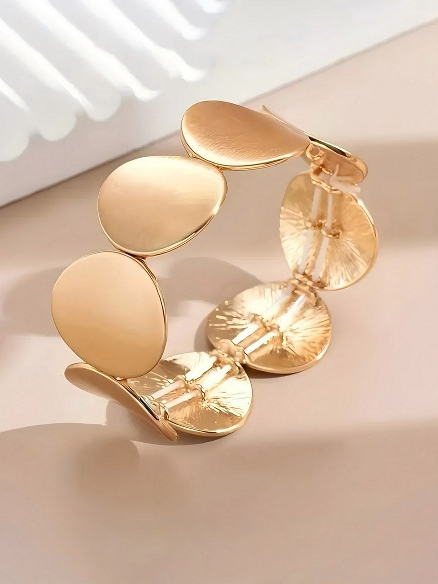 Gold Tone Disc Bracelet