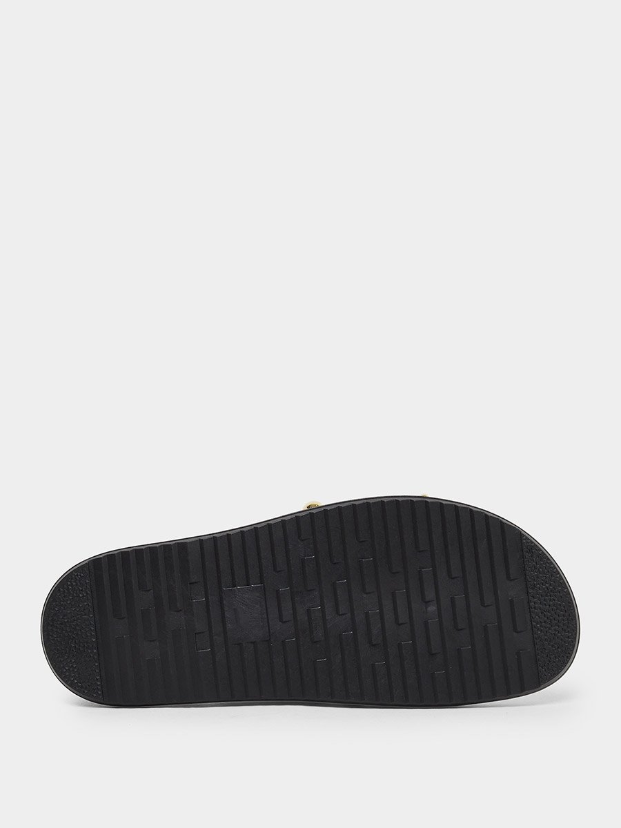 Black Studded Slides
