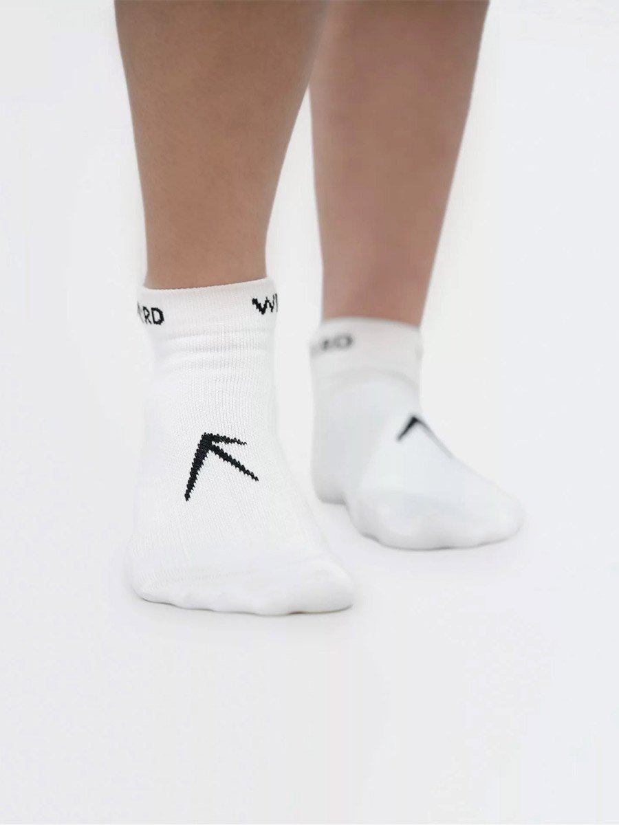 Pack Of 3 - White Ankle Length Dry Touch Socks With Text Detail