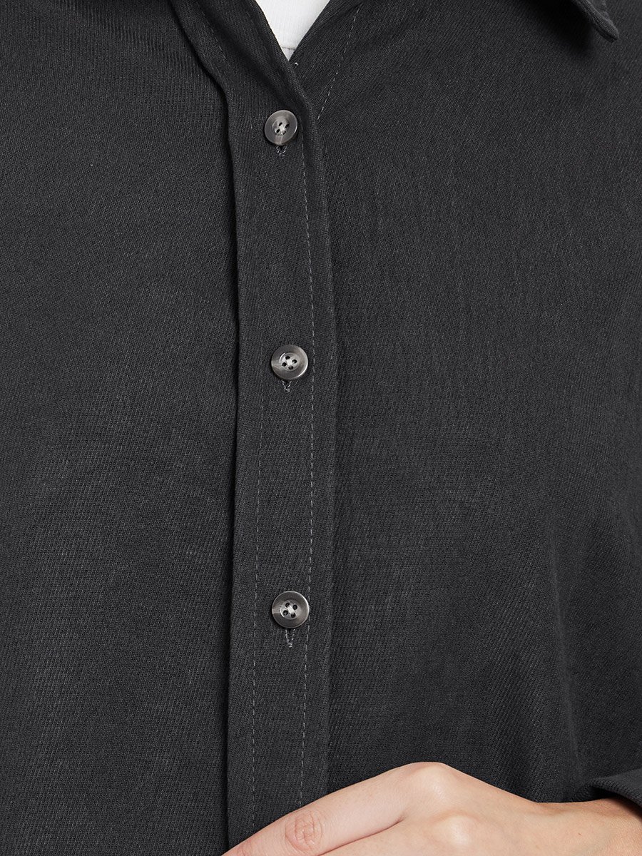 Black Oversized Corduroy Shirt