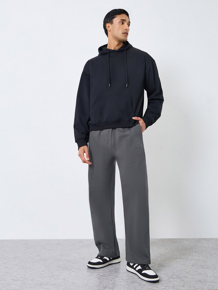 Men Grey Terry Oversized Joggers