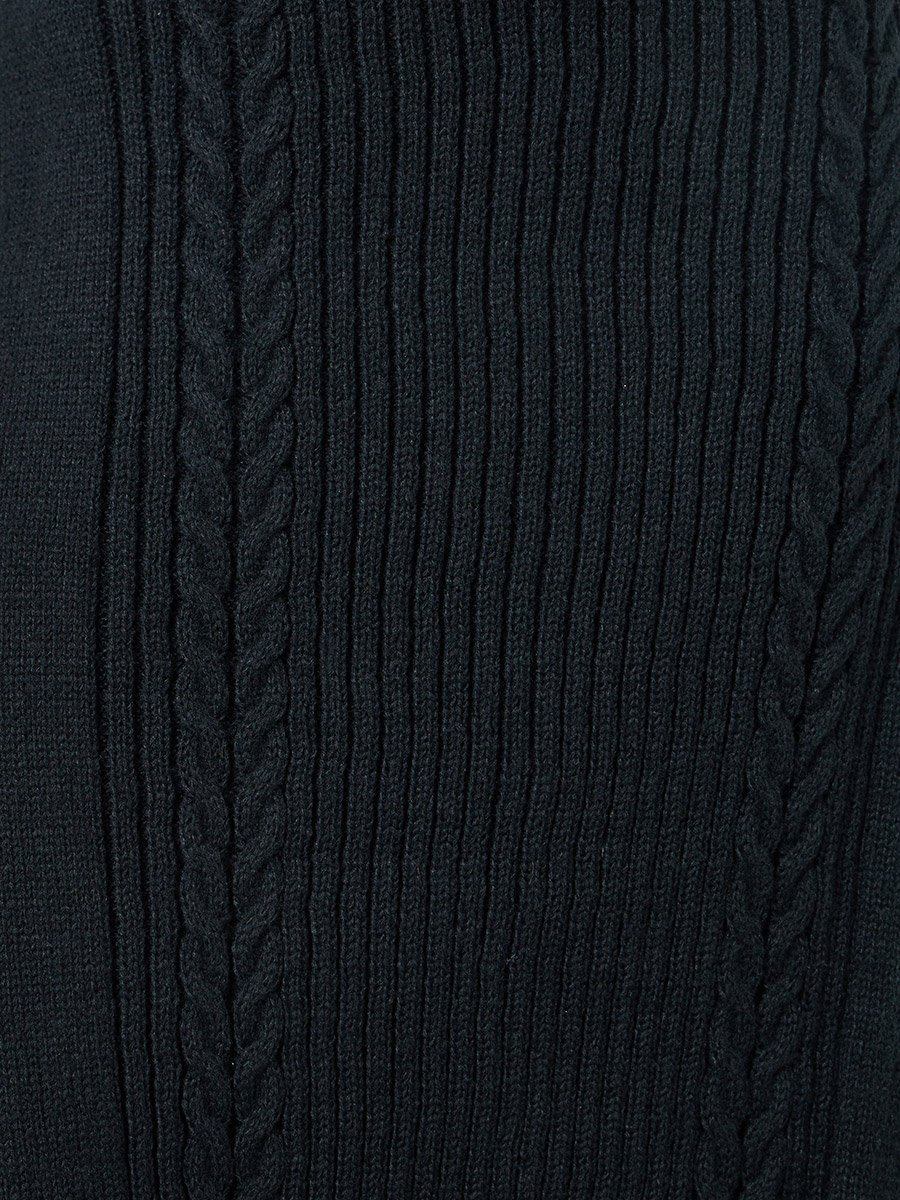 Women Black Cable Knit Maxi Skirt
