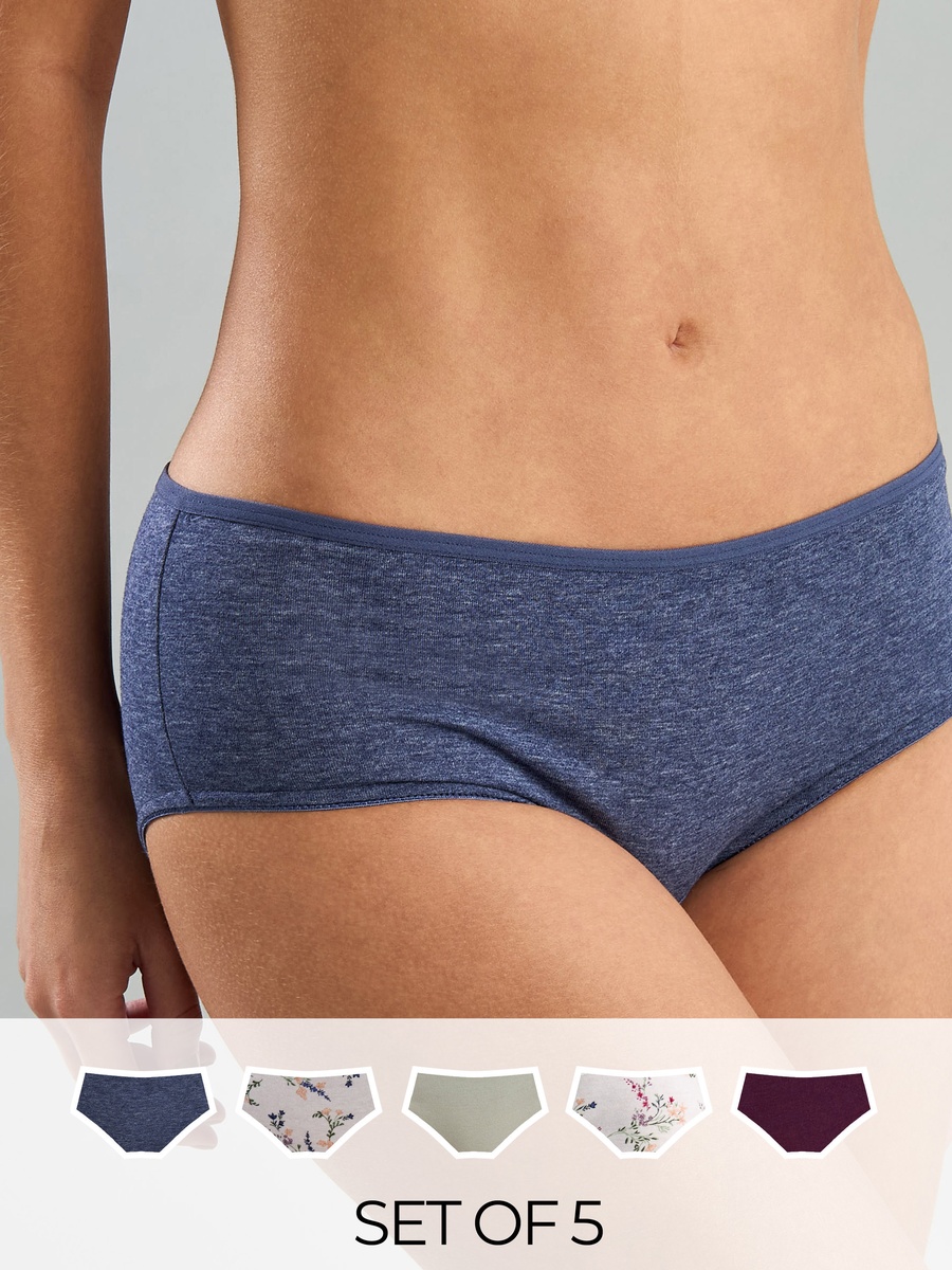 Pack of 5 - Assorted Midi Briefs