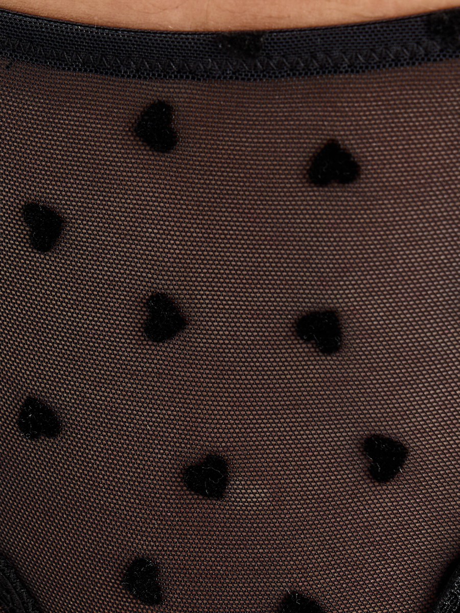 Heart Embroidered Brazillian Brief