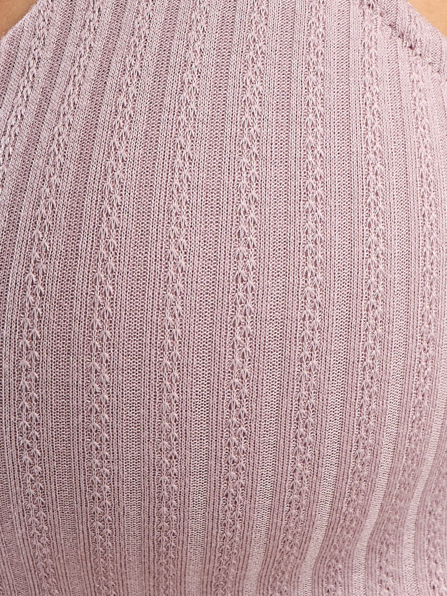 Textured Pointelle Padded Non-Wired Bra