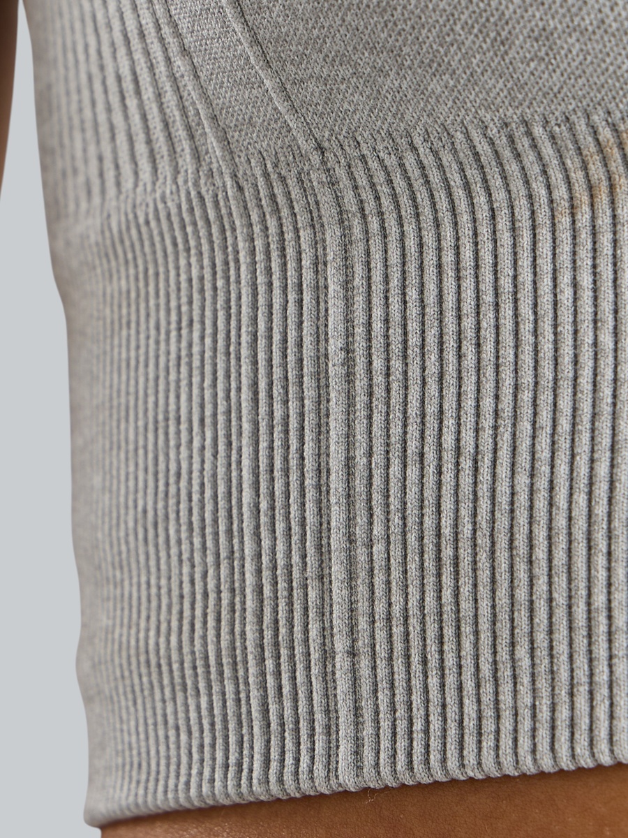 Ribbed Cross-Back Crop Top