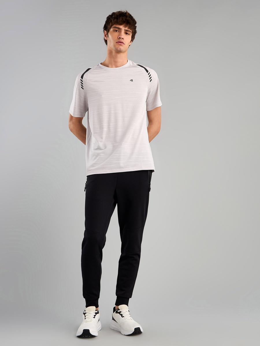 Textured T-Shirt with Raglan Sleeves