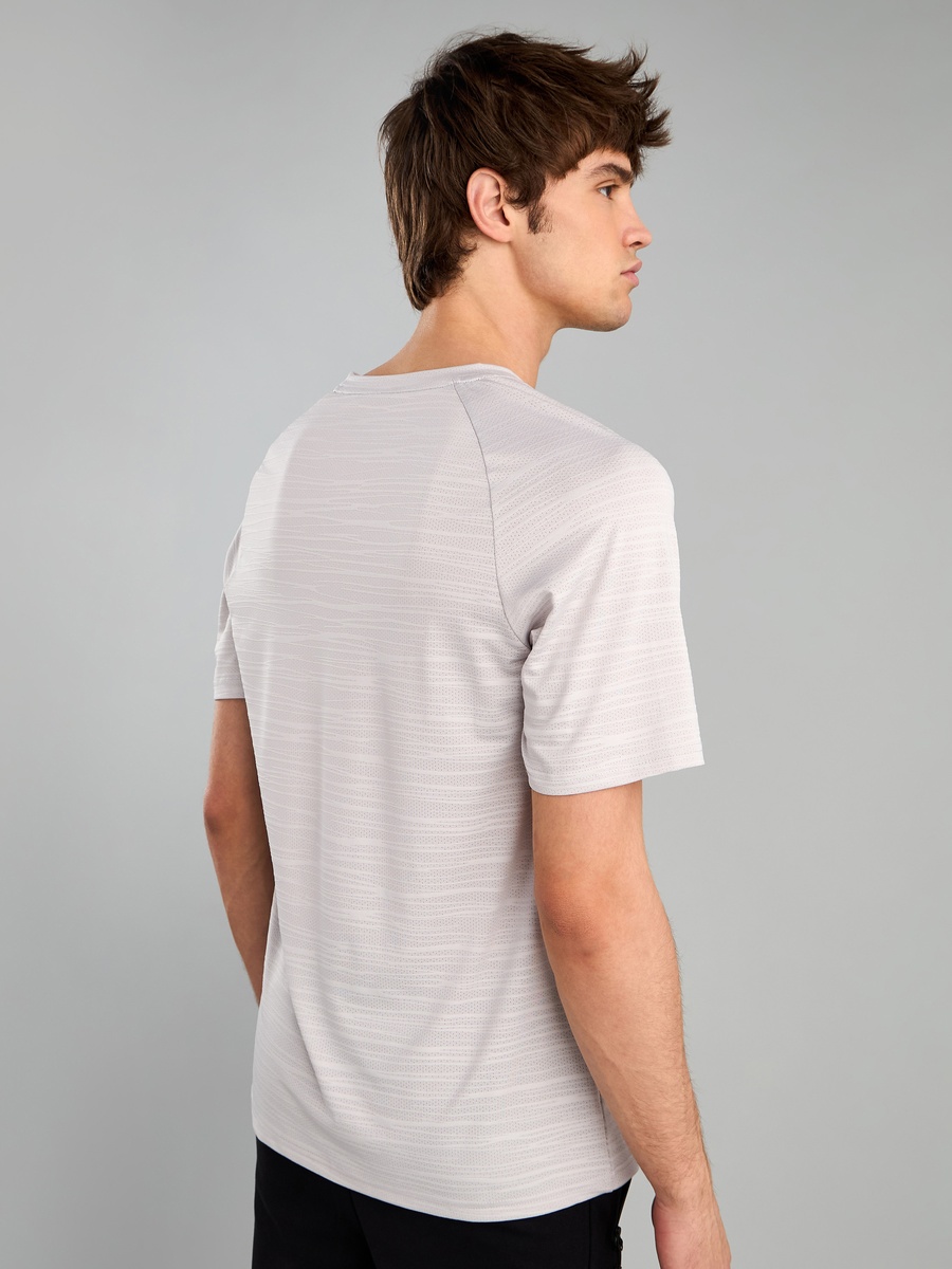 Textured T-Shirt with Raglan Sleeves