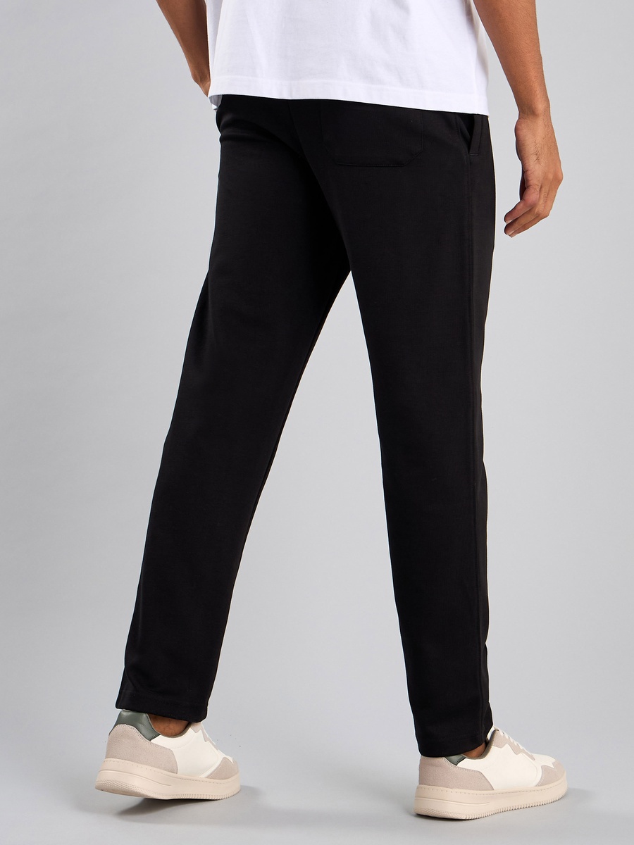 Plain Track Pants with Drawstring Closure