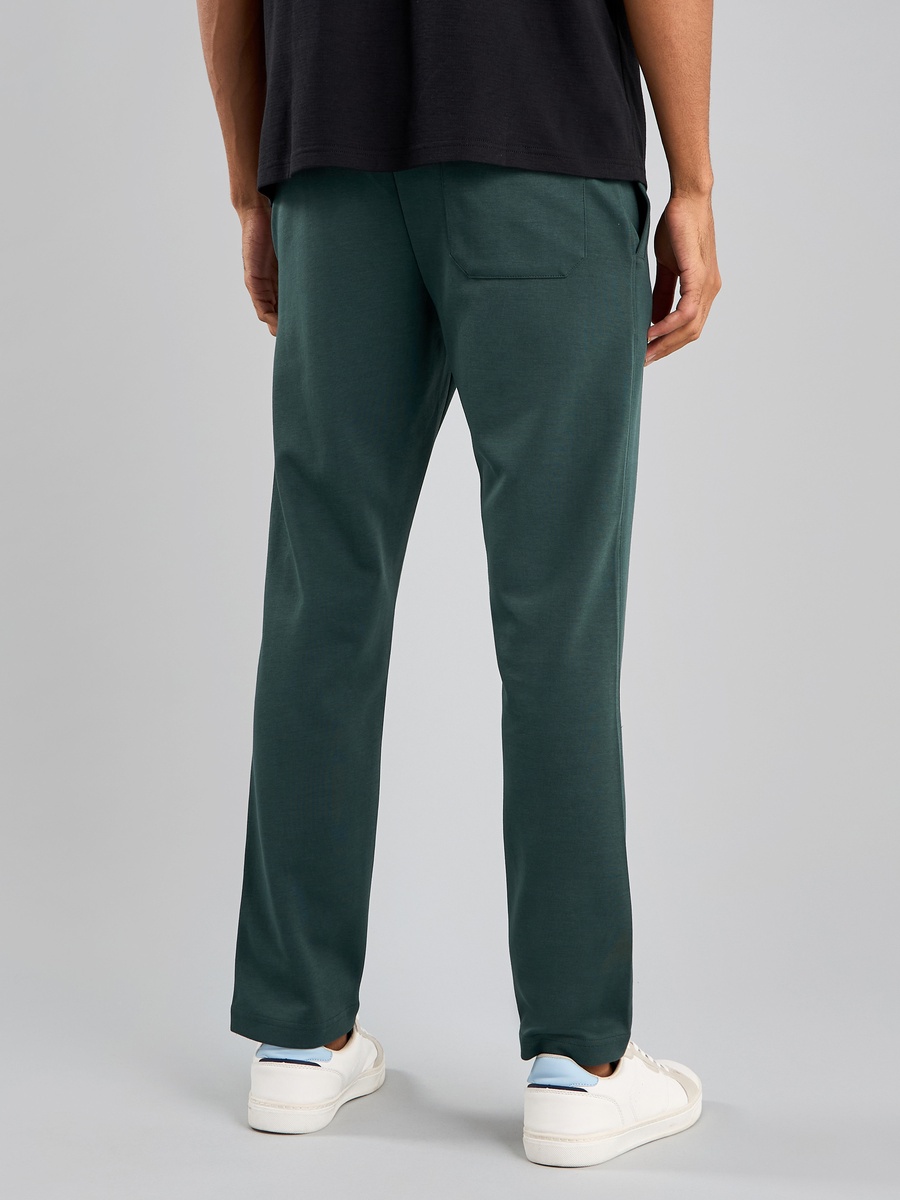 Plain Track Pants with Drawstring Closure