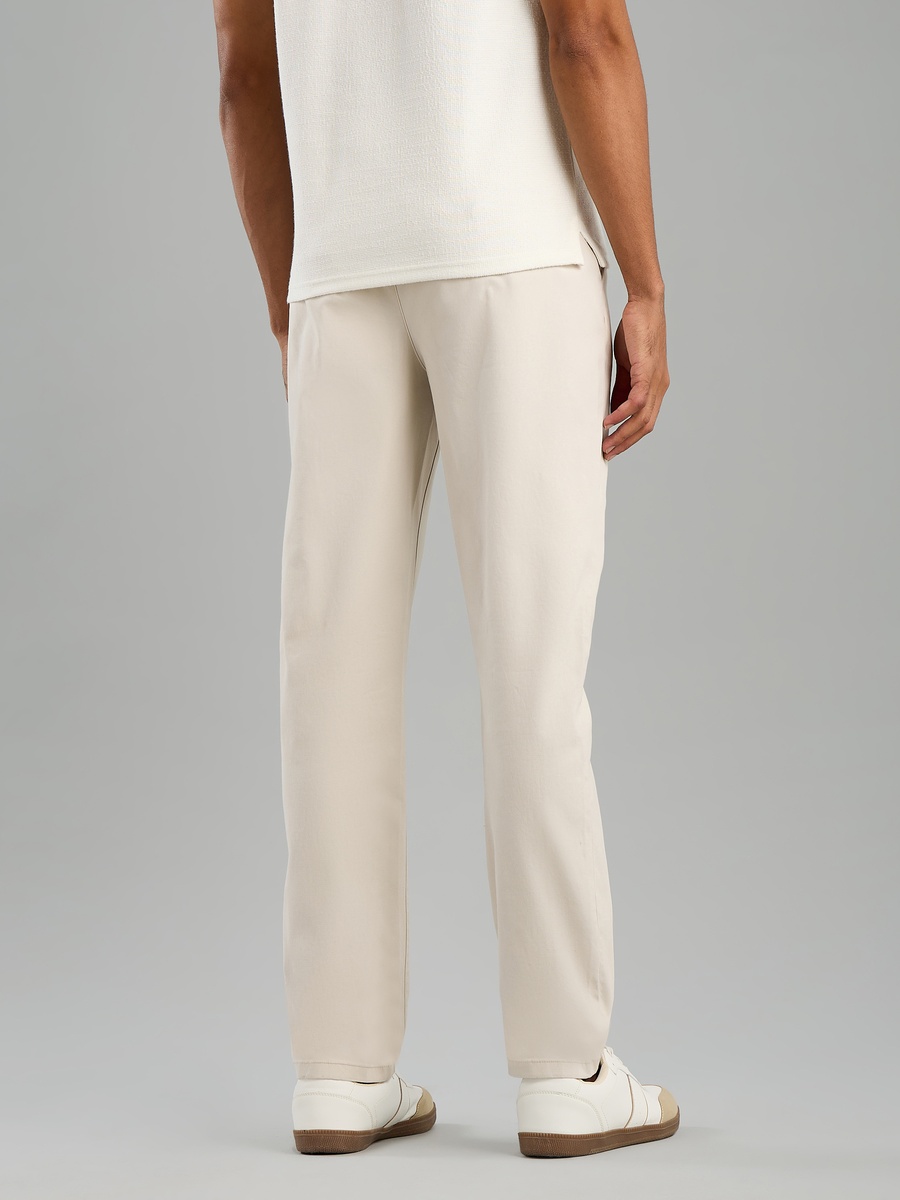 Plain Slim Fit Chinos with Pockets