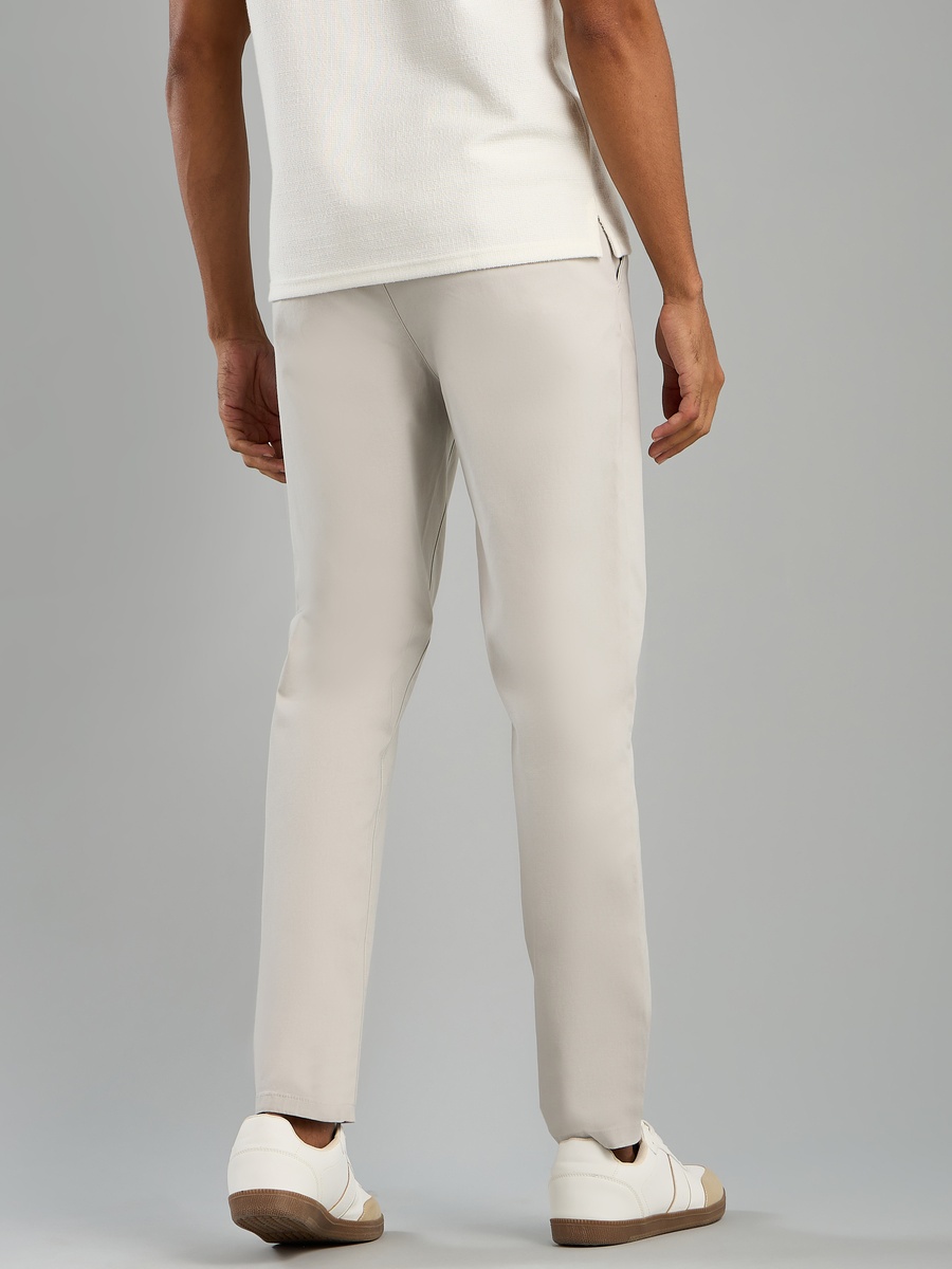 Plain Slim Fit Chinos with Pockets