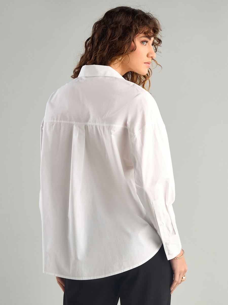 Plain Oversized Poplin Shirt