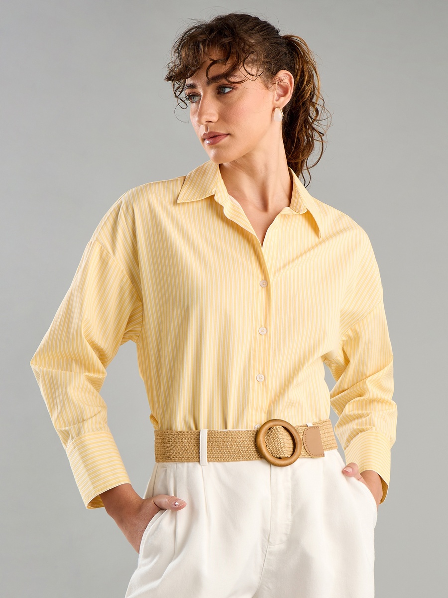 Striped Oversized Poplin Shirt