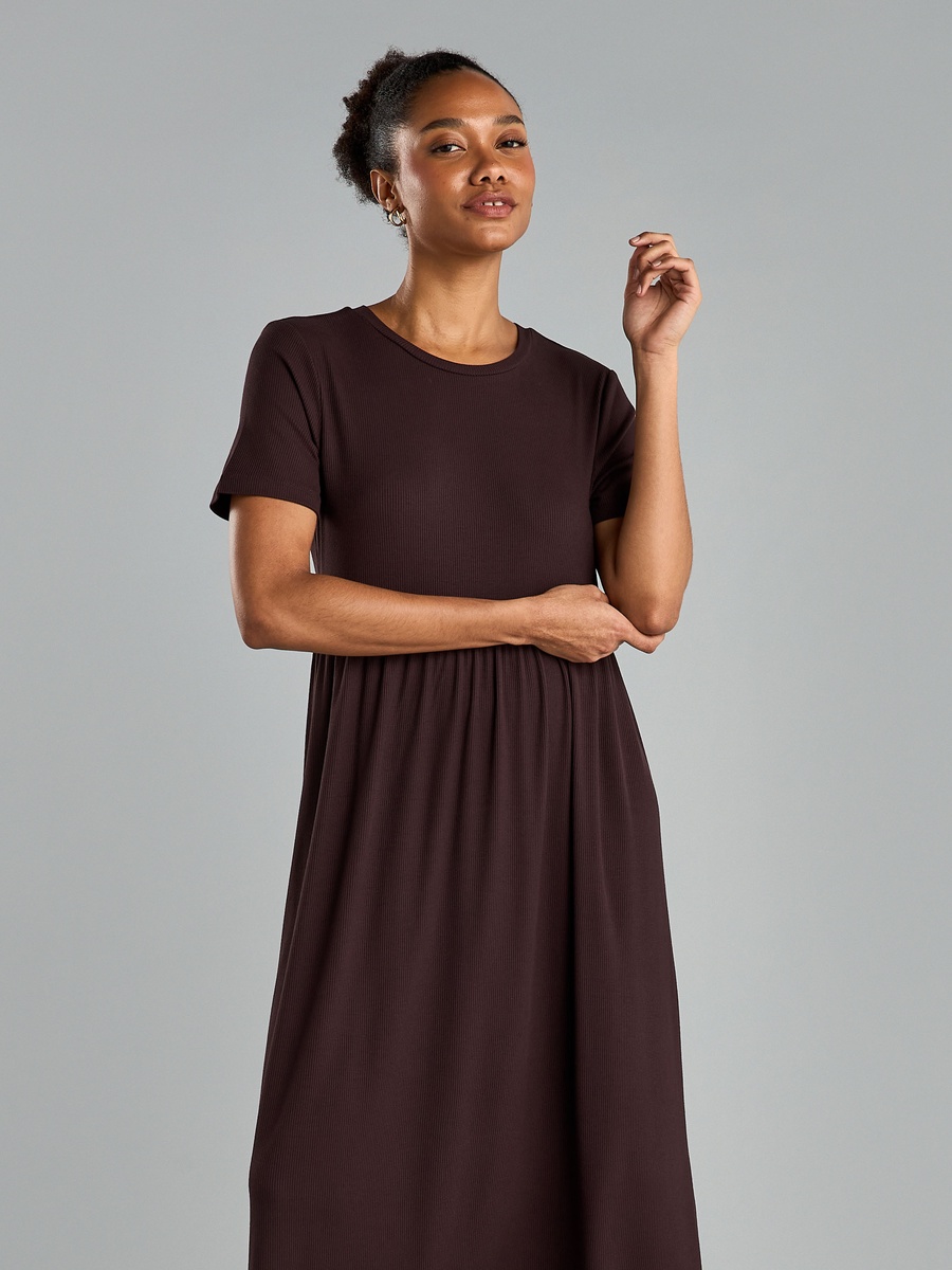 Ribbed Midi Dress