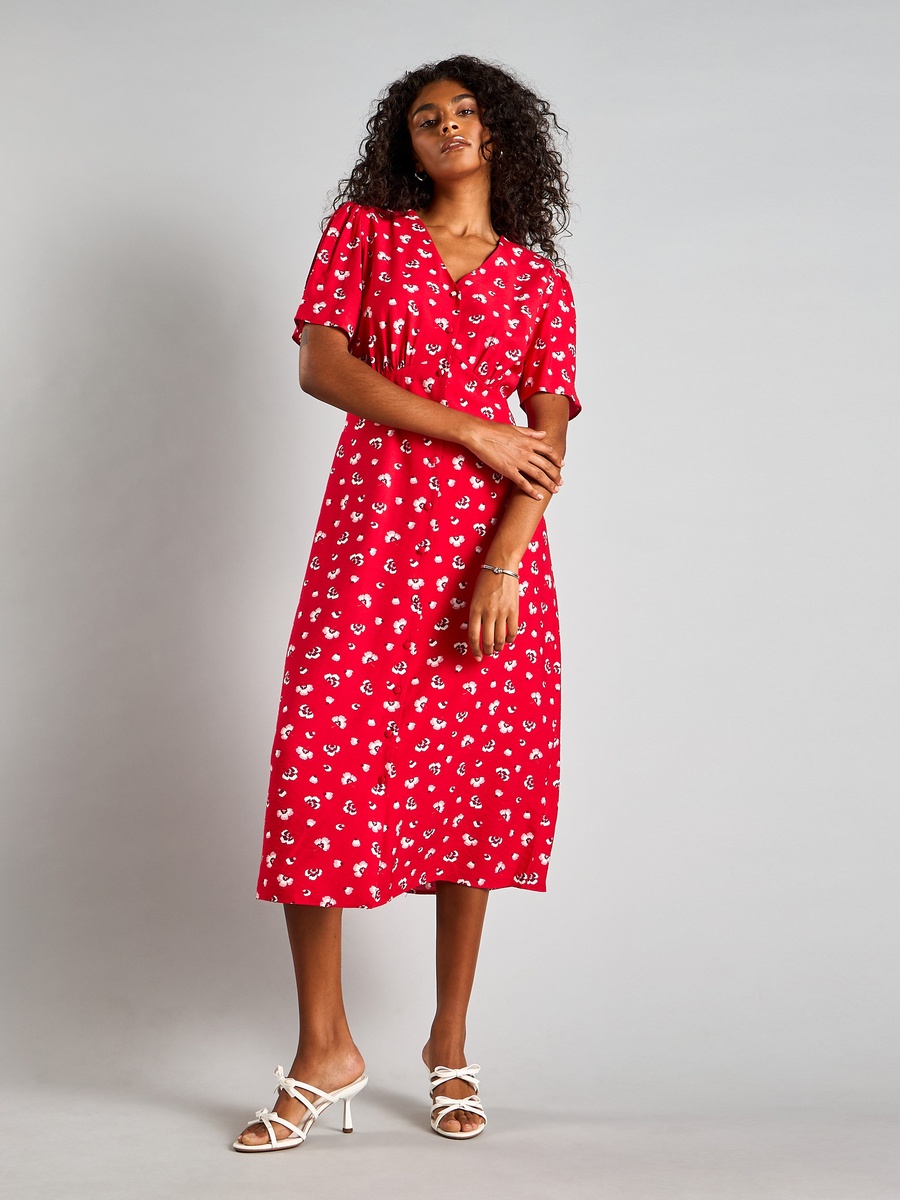 Floral Print A-Line Dress