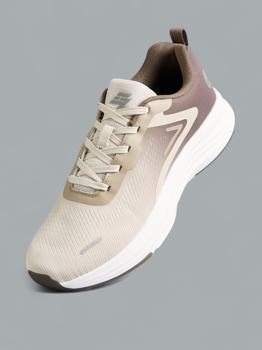 Panelled Sports Shoes with Lace-Up Closure