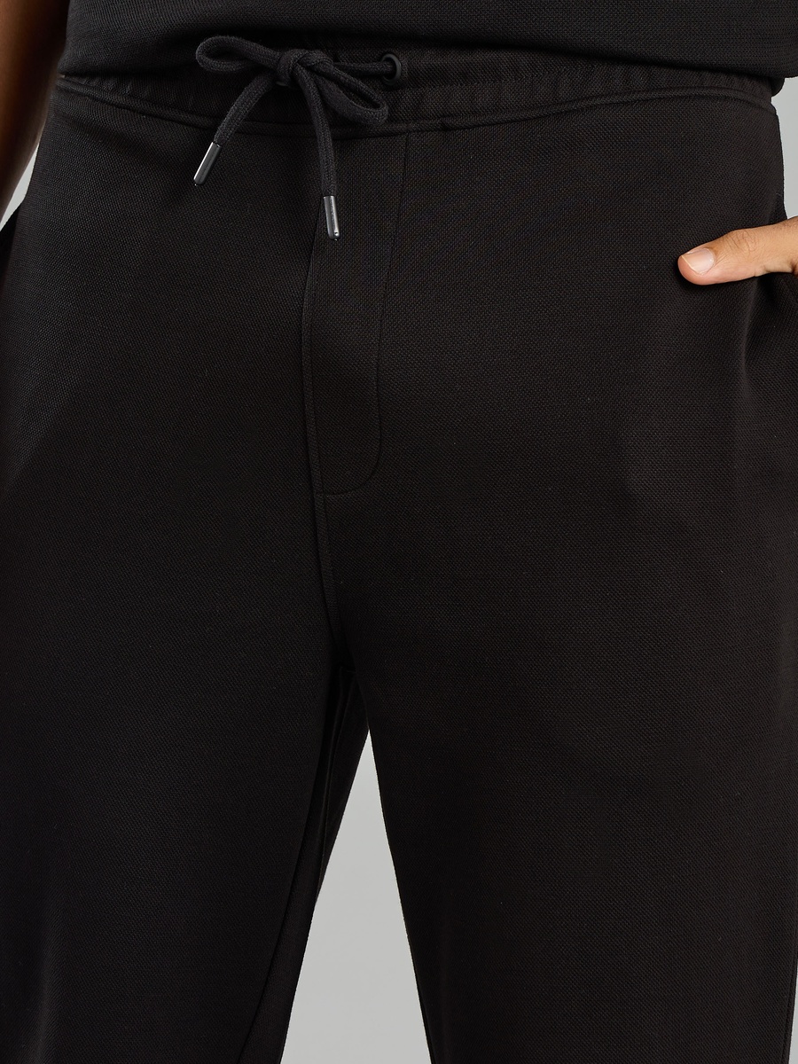 Plain Joggers with Drawstring Closure