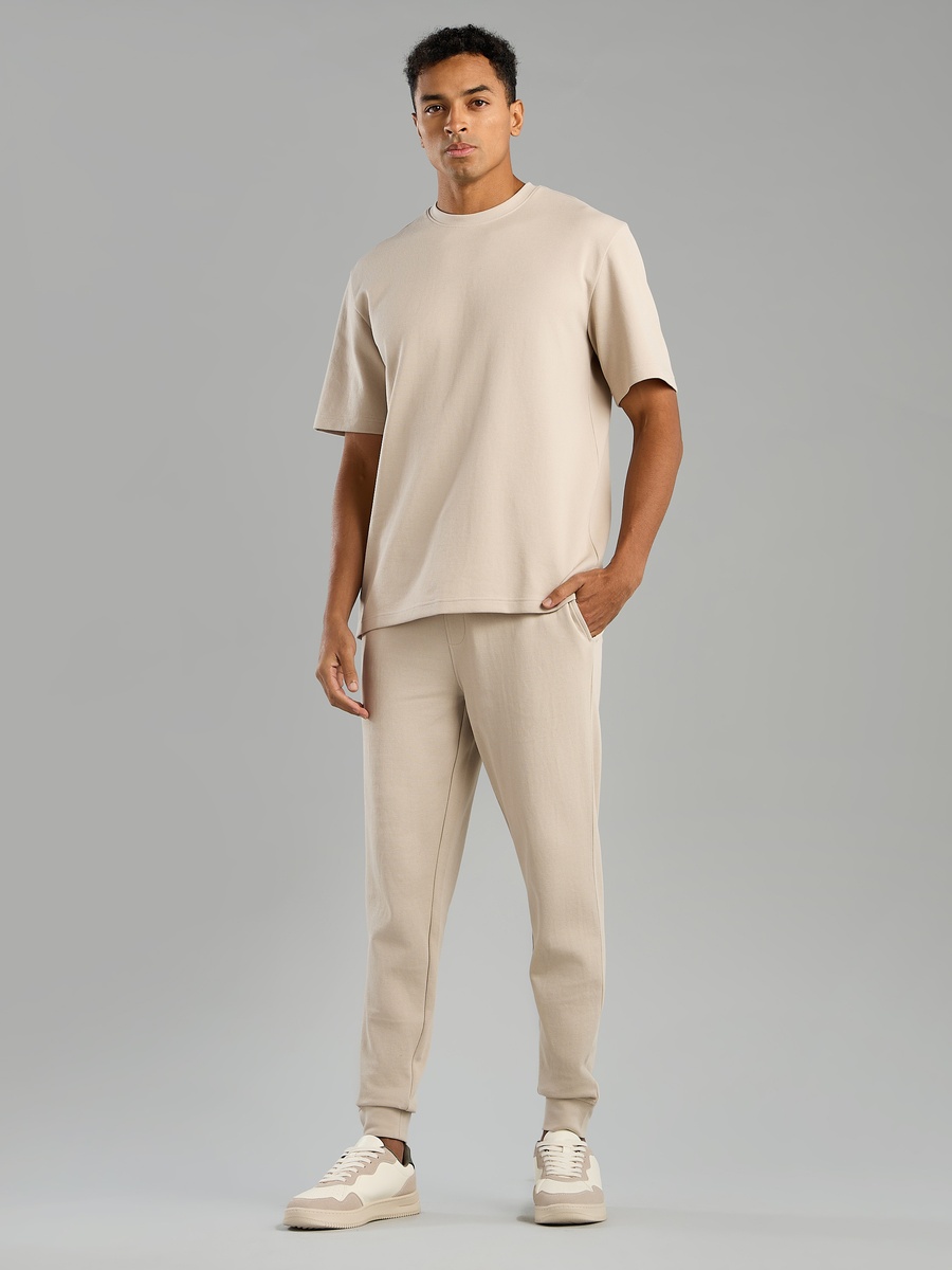 Plain Joggers with Drawstring Closure