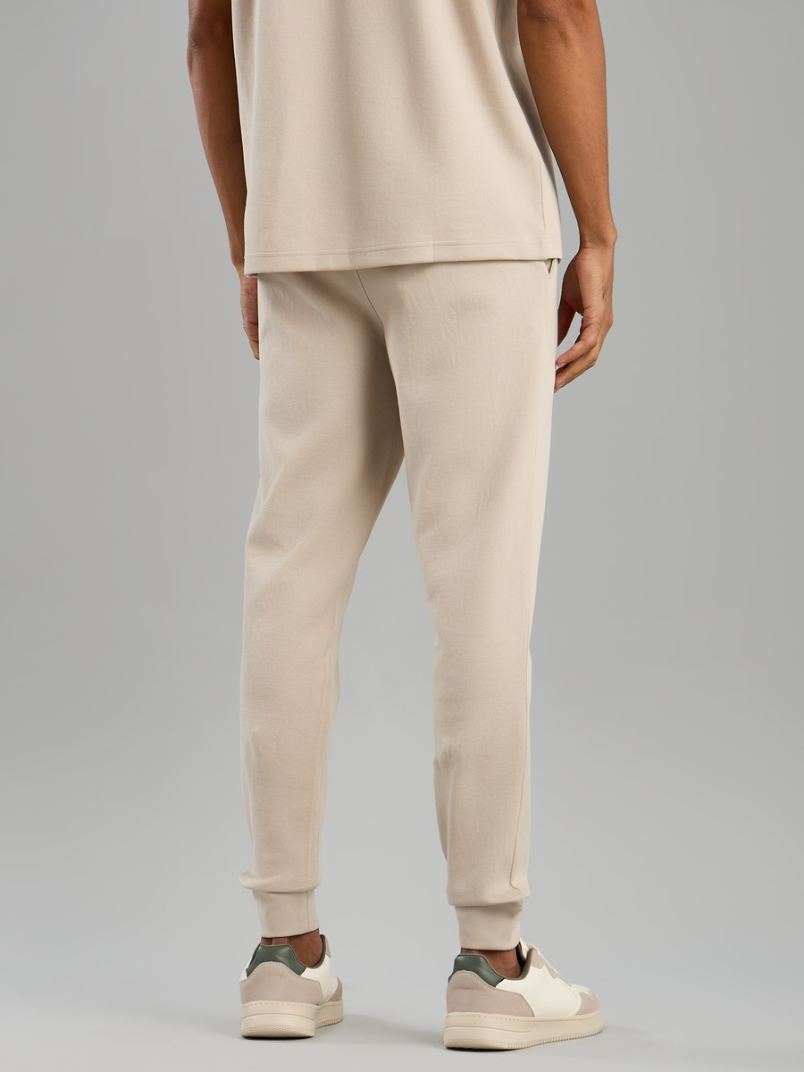 Plain Joggers with Drawstring Closure