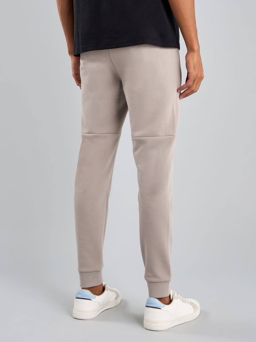Textured Pique Joggers with Drawstring Closure