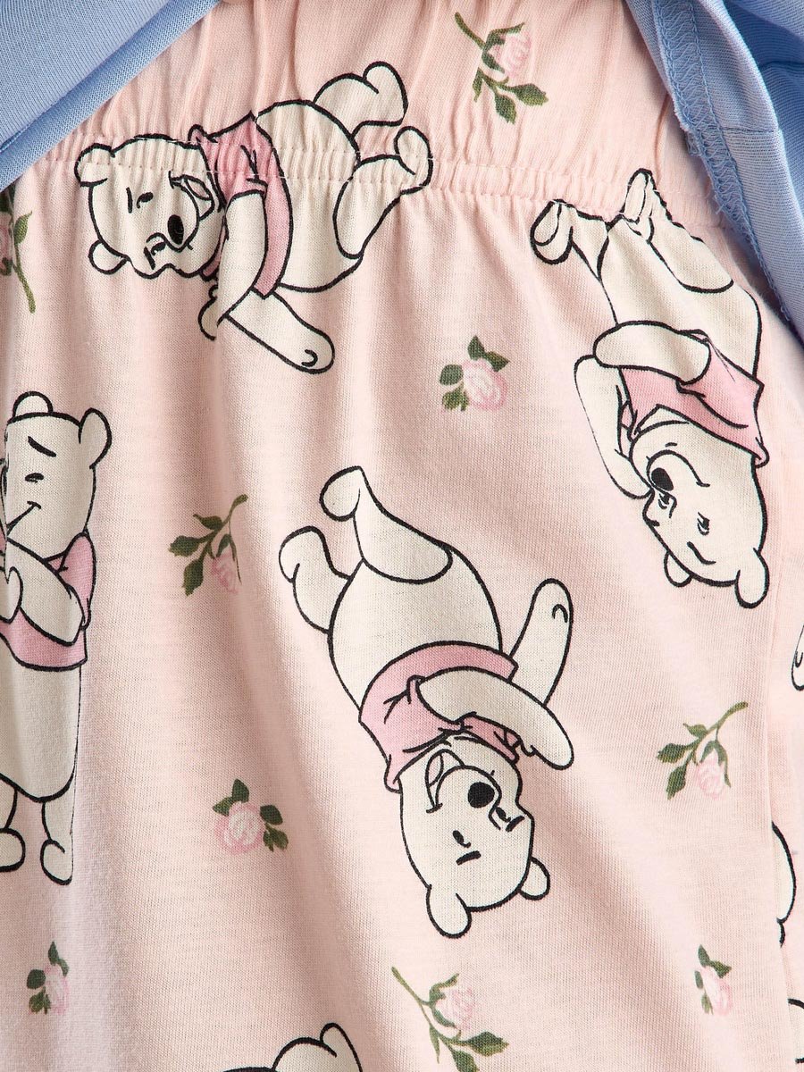 Winnie the Pooh Print Cotton Pyjama Set
