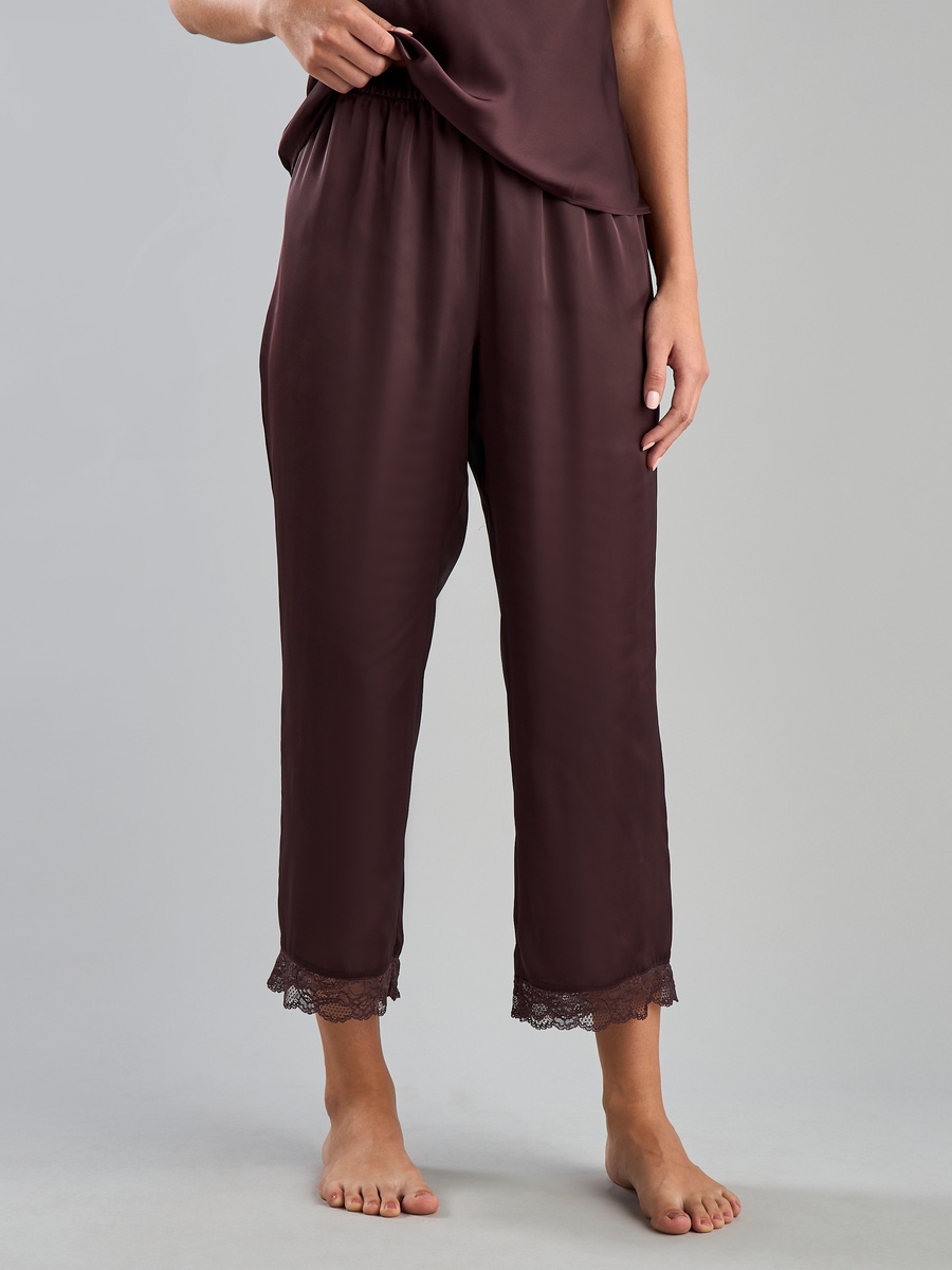 Lace Trim Camisole and Pyjama Set