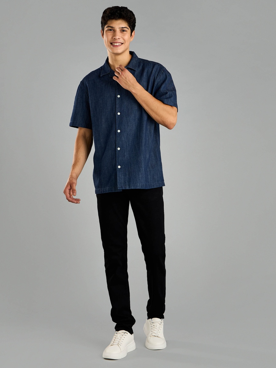 Plain Skinny Fit Jeans with Pockets