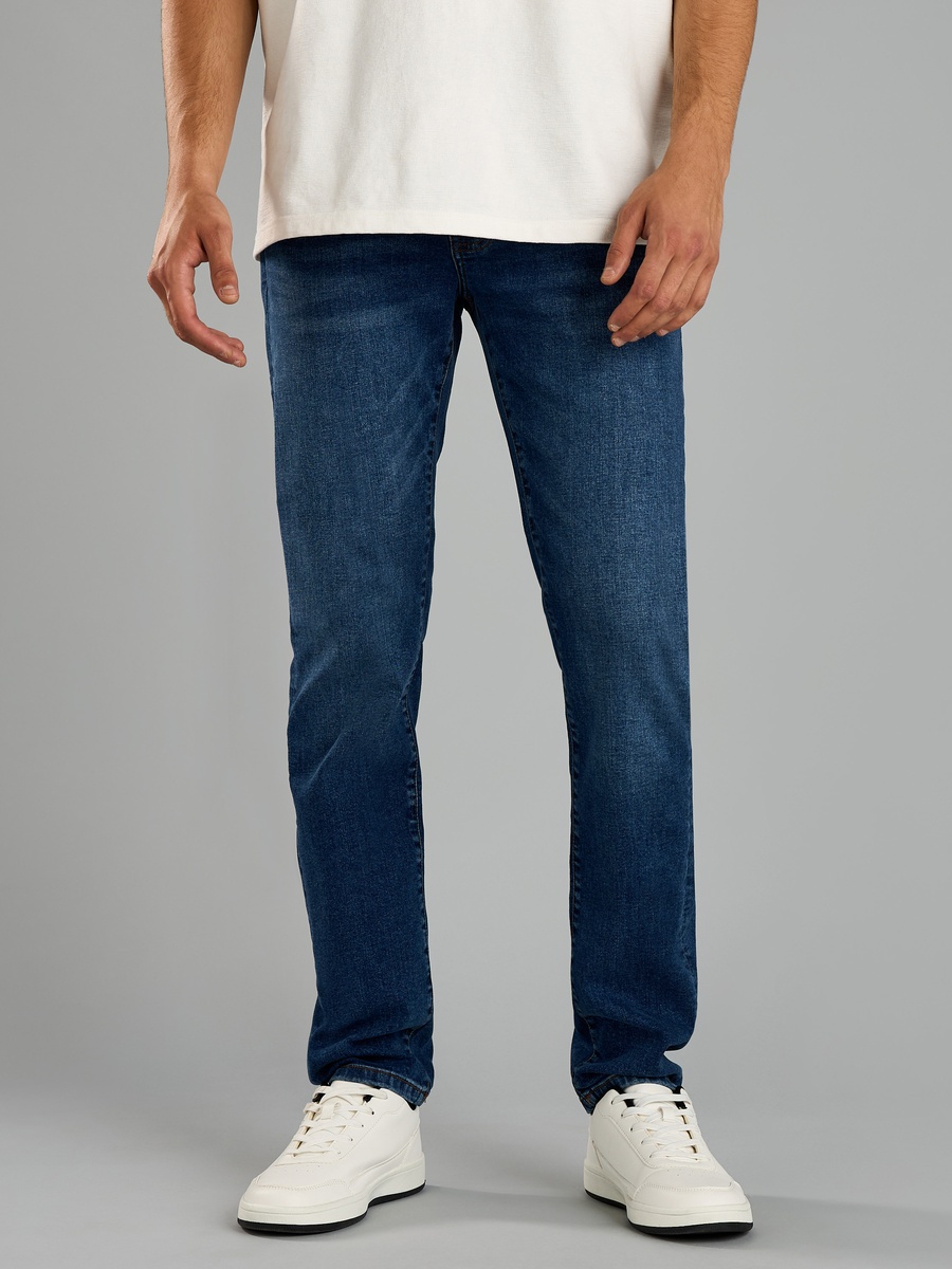 Plain Skinny Fit Jeans with Pockets