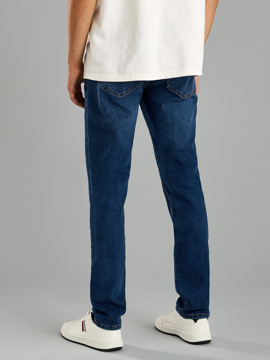 Plain Skinny Fit Jeans with Pockets
