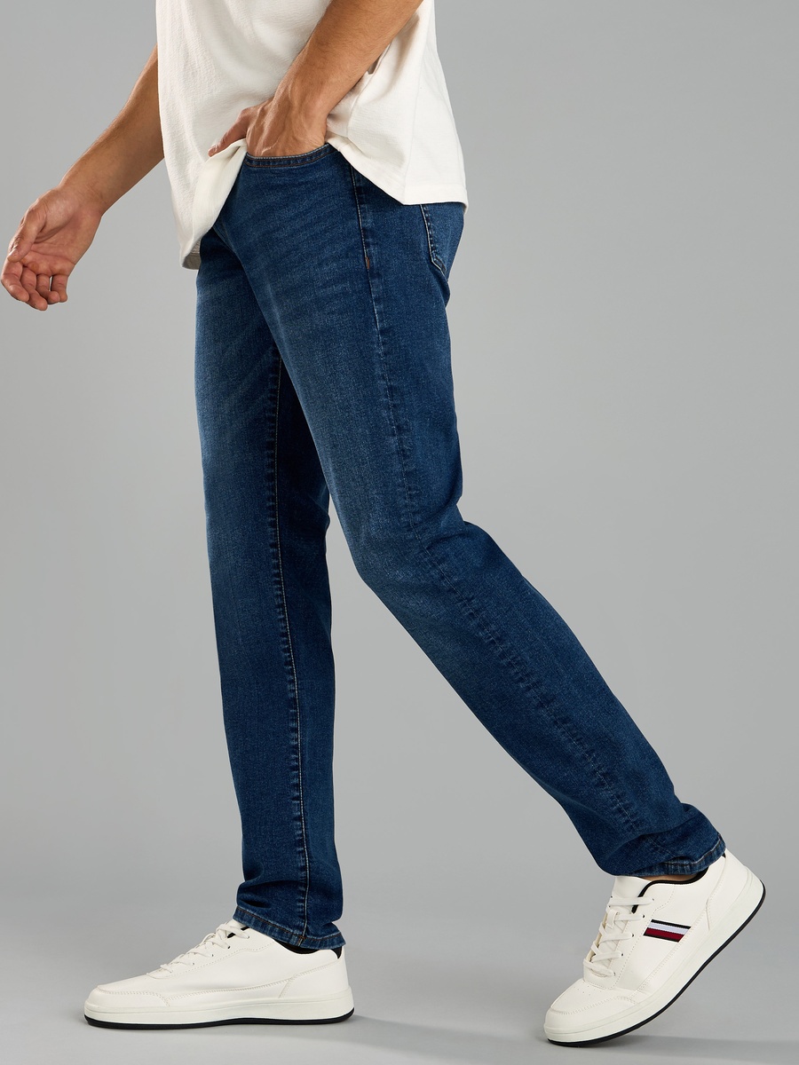 Plain Skinny Fit Jeans with Pockets